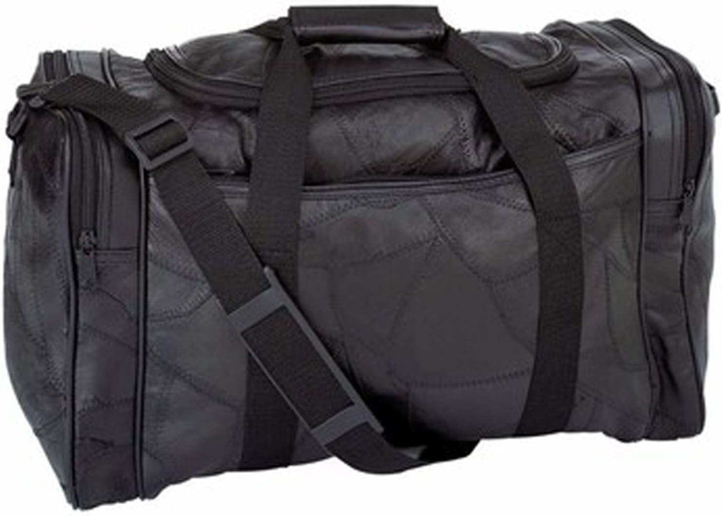 17 inch Italian Stone Design Soft Black Genuine Leather Tote Bag from Giovanni Navarre