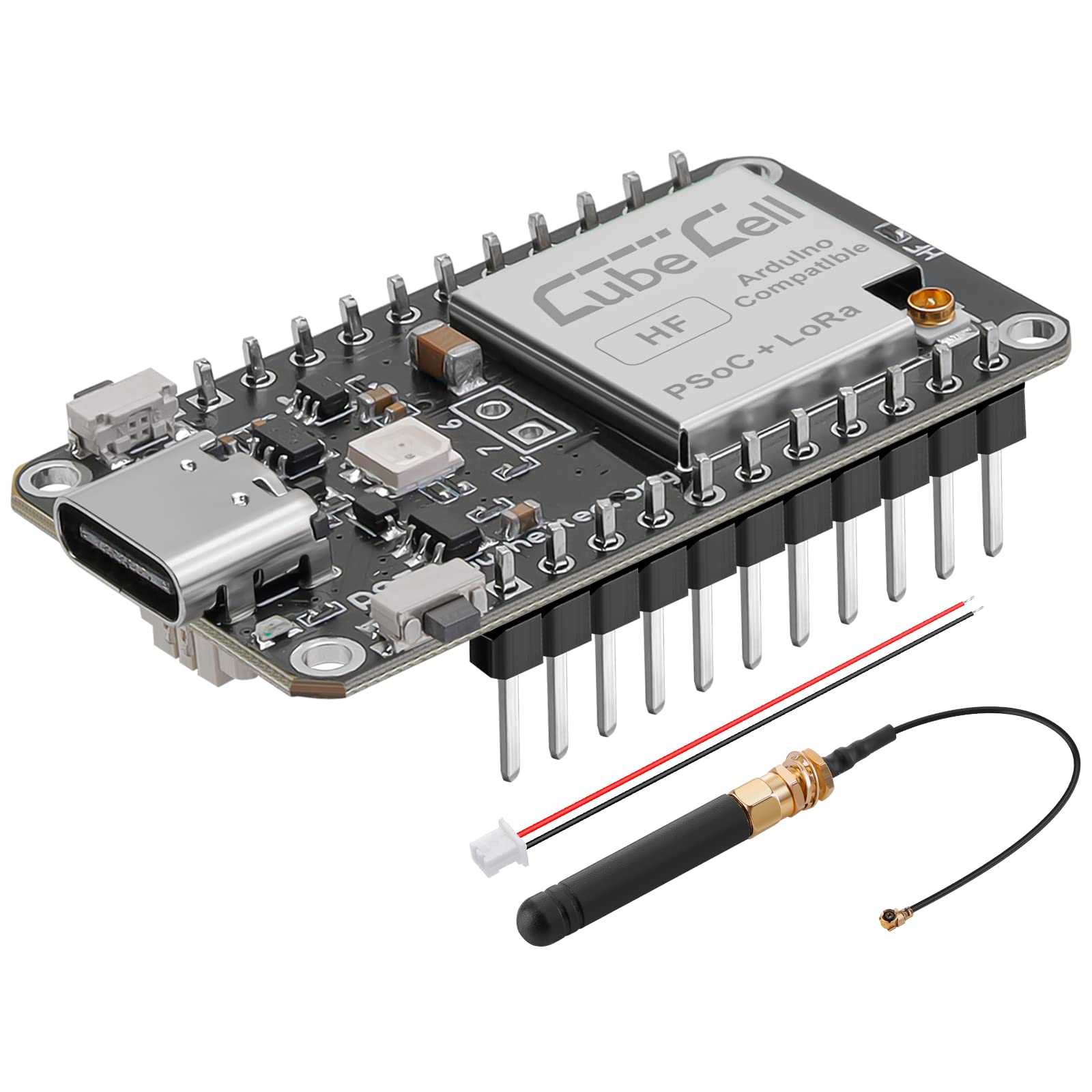Photo 1 of MakerFocus CubeCell Dev-Board Supports Solar Energy Powered, ASR6502 MCU SX1262 LoRa Ultra Low Power Consumption Development Board with 915MHz Antenna Compatible with Arduino