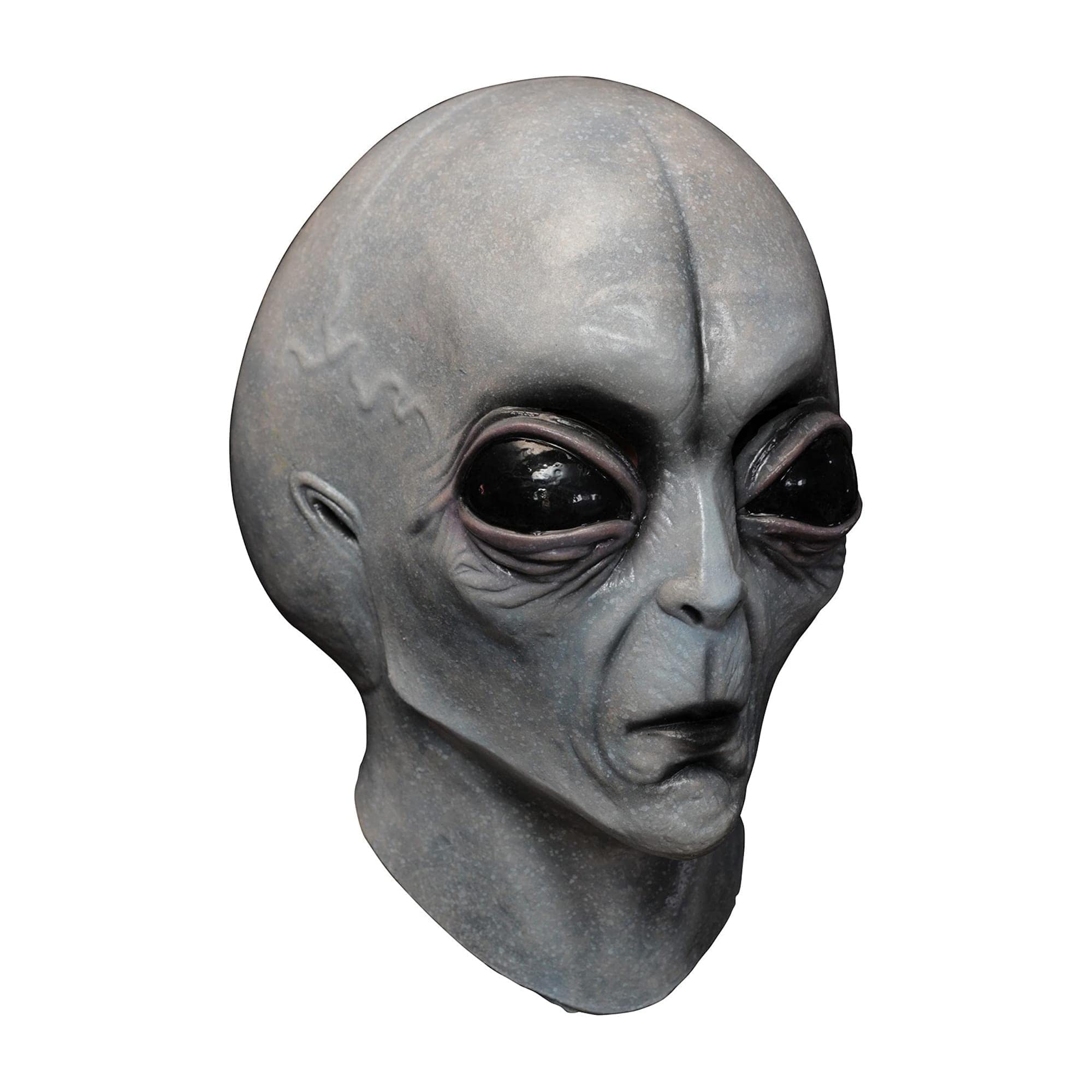 Ghoulish Area 51 Alien Scary Latex Halloween Head & Neck Mask - One-Size