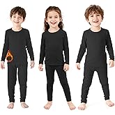 Zando 3 Set Boys Thermal Underwear Set - Fleece Lined Long Johns Winter Base Layer Kids Thermal Top and Bottom for Boys Girls