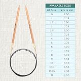 KnitPro Basix Beech Fixed Circular Needles 16" 5.50mm view 4