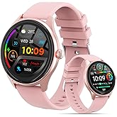 DIVOAZBVO Smart Watches for Women Men, 1.39" HD IPS Touchscreen Smartwatch with 120 Sports Modes, Heart Rate/Sleep Monitor, IP67 Waterproof, Bluetooth Call & Music Control for iPhone/Android (Pink)