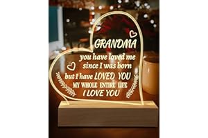 Hiipeenow Grandma Mothers Day Gifts from Grandchildren, Engraved Night Light 15 * 19CM, Birthday Christmas Gifts for Grandma, Nana, Grammy, Grandmother