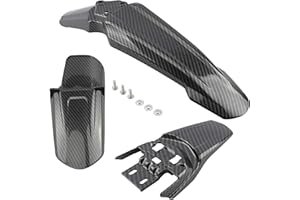 ABCERRSI Surron Front Rear Fender Set,3pcs Shock Front Rear Mud Guard For Sur Ron Light Bee Segway X/S X260 X160 Imitation Carbon Fiber