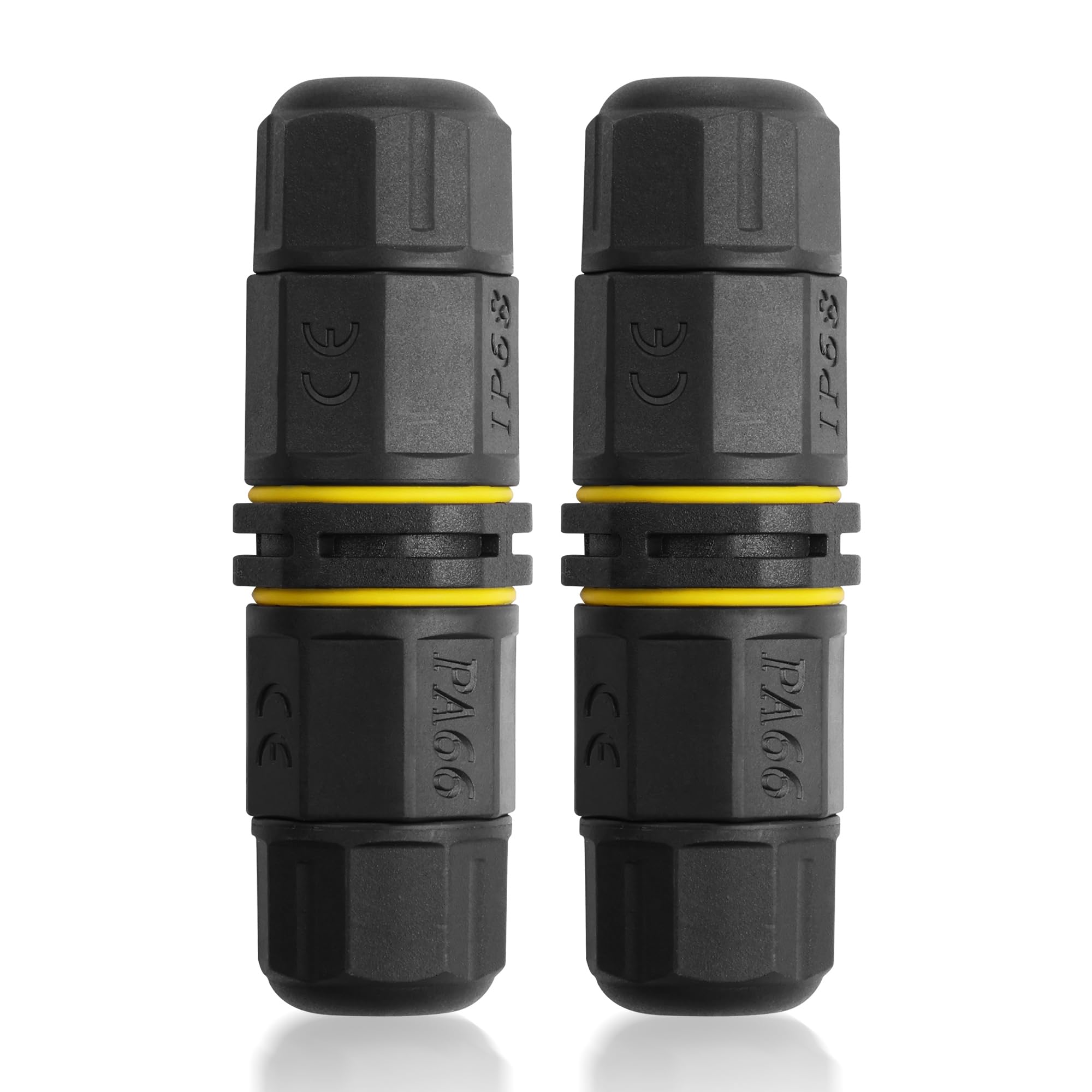 JSADZKJ IP68 Waterproof Electrical Cable Connector Outdoor Waterproof M20 2 Pole Plug Connector Wire Range(Ø3 4.5-10mm) for Outdoor Led Lighting,Street Lamps and Street Landscape Lights 2pcs (2PIN)