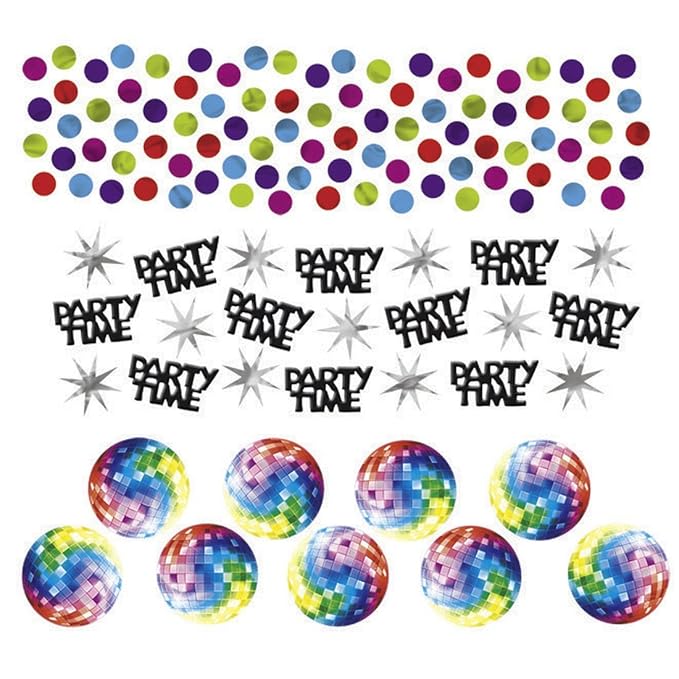 NET TOYS 34g Deko Konfetti 70er Jahre Hippie Party Tischkonfetti Bunte Dekokonfetti Disco Partykonfetti Geburtstag Tischdeko
