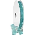 Morex Ribbon Ruban Harmony 1401.03/50-603, métallique, 1,5 cm par 45,7 m, bleu sarcelle, article 1401.03/50-603, bleu sarcelle