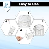 DRELD Stainless Steel Rolling Grill Basket Set w/ Forks for Veggies Meat Fish view 8