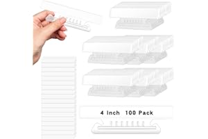 SMAODSGN 100 Pieces 4 Inch Clear Hanging Folder Tabs Hanging File Folder Tabs Clear Tabs for Hanging File Folders for 3 1/2 Inch Hanging File Folders with Tabs Office Hanging Files