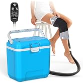 COLDSOOT Programmable Timer Ice Machine for Knee After Surgery w/Temp Disp | Cold Therapy Machine w/ Quiet Pump, 12H Cold Therapy Pain Relief for ACL/TKR/Sports Training, Cryotherapy w/Specific-Knee Pad
