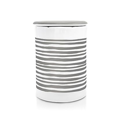 Happy Wax Classic Wax Melt Warmer In Gray Stripe Perfect