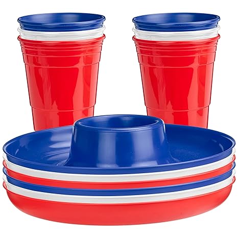 Amazon.com: Great Plate - Juego de 12 platos y bebidas con ...