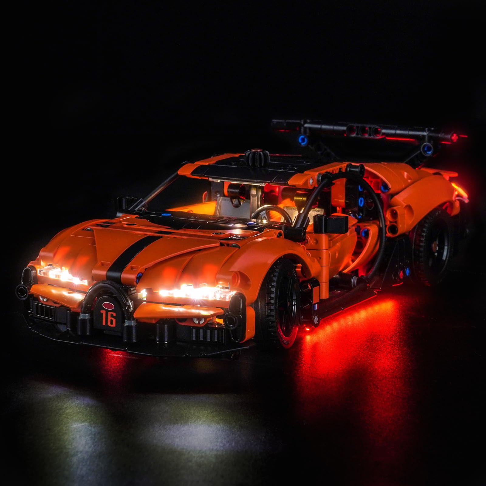 Light Kit Compatible with Lego 42222 Bugatti Chiron Pur Sport Hypercar (No Model), Decoration Lighting Set Compatible with Lego Bugatti Chiron Pur Sport Hypercar Building Blocks Model