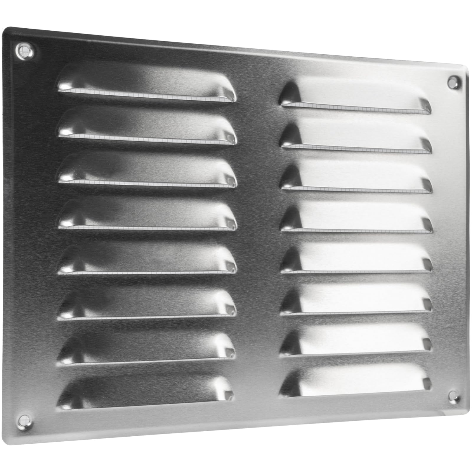 Vent Systems 260 x 190 mm / 10" x 8" Inch Aluminium Metal Vent Cover – Air Return Louvre Grill with Protective Mesh Screen – HVAC Grille for Wall or Ceiling Register for Home Improvement