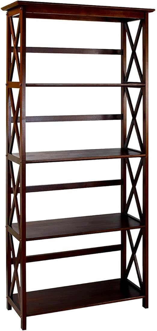 EFD 5Tier Bookcase Wooden Lower Storage Shelf 5 Shelves Office Home Furniture