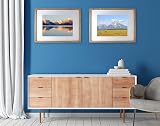 YiPinYin Natural Wood Effect A2 Boxed Frames Set of 3 with Mounts for A3 view 6
