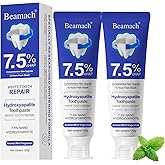 Beamach Hydroxyapatite Toothpaste, Nano 7.5% Hydroxyapatite Toothpaste, Whitening Tooth Repair, Protects Enamel and Strengthens Teeth, Fluoride-Free, Gentle Mint, Fresh Breath
