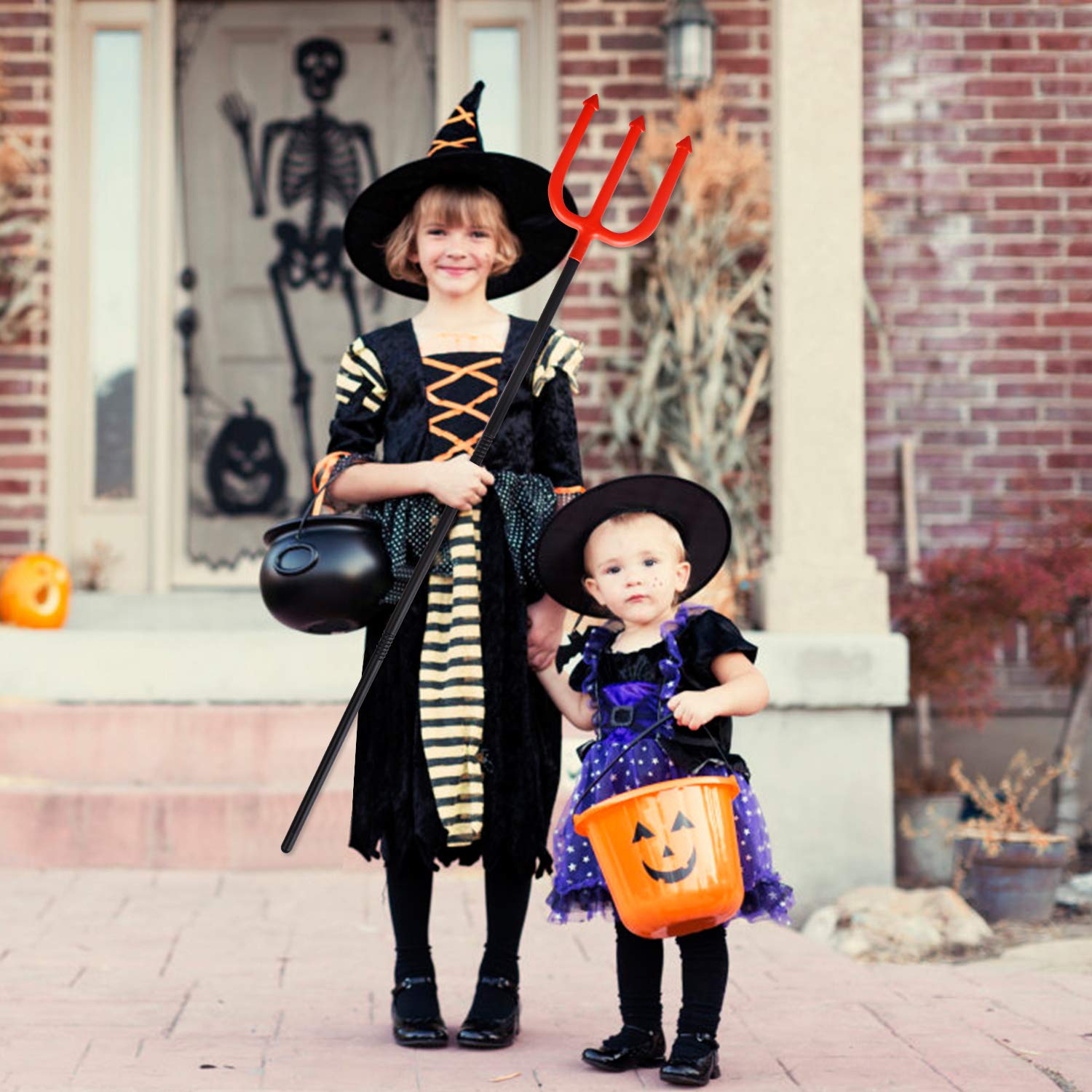 Fansport Halloween Kids Toy Pitchfork with Handle Halloween Prop Costume Prop Haunted House Prop