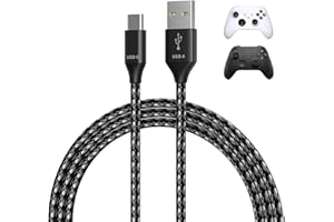USB-C Cable for Xbox 3m/9.8ft Nylon Braided USB-A to Type-C [2 Pack] by MMOBIEL – Replacement Type-C Cord for Xbox Controller