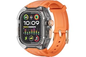 Delidigi Rugged Band and Case Compatible with Apple Watch Ultra 3 2 1 Series 11 10 9 8 7 6 5 4 SE 3 49mm 46mm 45mm 44mm 42mm, iWatch Sport Strap with Shockproof PC Frame Bumper for Men