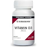 Vitamin D-3 400 IU Capsules - Hypo, 120 Capsules | Vitamin D3 for Bone Growth &amp; Maintenance, Immune Health, Hypoallergenic, Gluten &amp; Casein Free, Ultra Tested