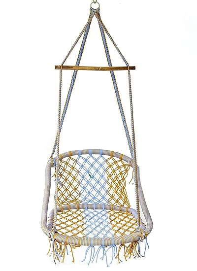 NOVICZ Hanging Swing Chair for Balcony Jhula for Kids Adults Home Indoor Outdoor Garden LVLY-XL-Multicolor 1 Year Warranty