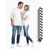Hitituto Rain Ponchos Family Pack Kids– 6/12/24 Pack Disposable Poncho with Hood, Clear & Assorted Colors, Home Survival Kits