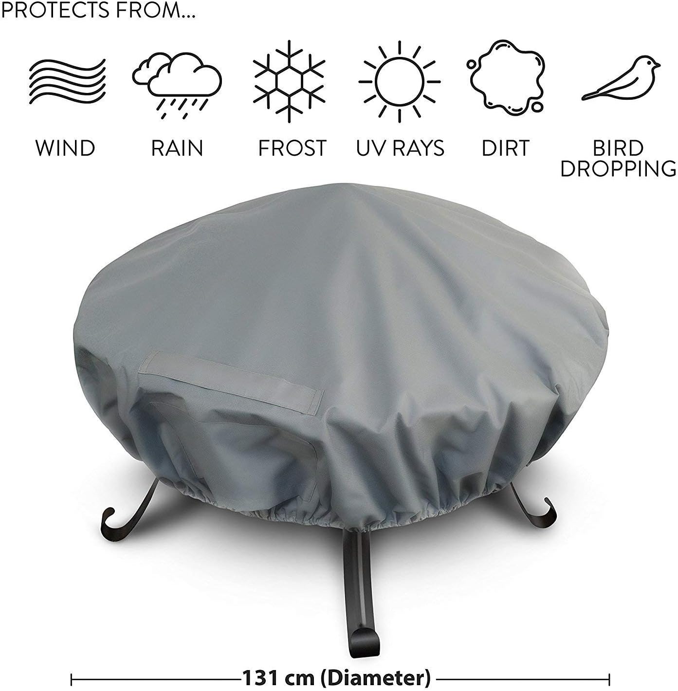 Fineway Heavy Duty Premium Round Fire Pit Cover - Image 3