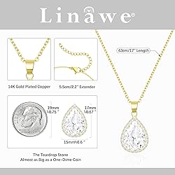 Linawe Crystal Pendant Necklace for Women