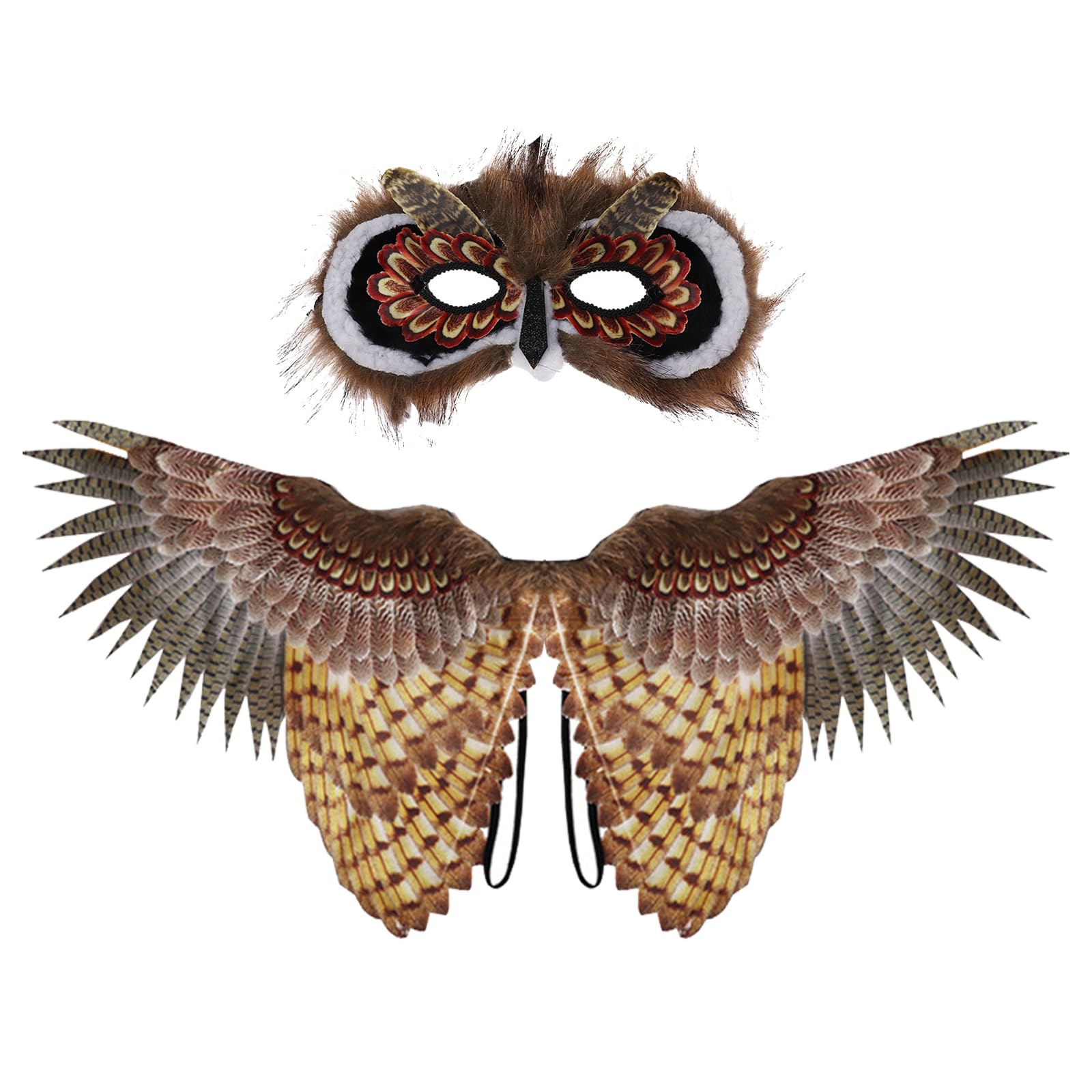 Photo 1 of **MISSING MASK**
Alodidae Owl Wings Mask Costume Set Bird Wing Eagle Hawk Costumes Halloween Party Props