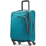 American Tourister 4 Kix Expandable Softside Luggage with Spinner Wheels, Teal, Carry-On 21-Inch