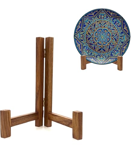 Amazon Multiple Plate Display Rack Geometric Plate Stand Wooden