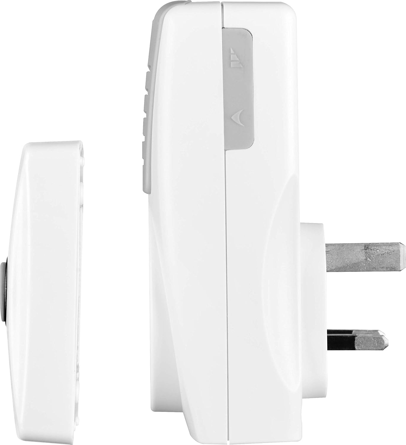 Masterplug Wireless Plug in DoorBell with IP44 Rated Push Button, Battery Operated, BDCPT100-MP, White - Image 4