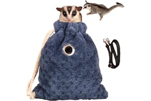 Sugar Glider Bonding Pouch - Soft Sleeping Pouch with Breathable Vent & Drawstring Portable Travel Bag Small Animal Carrier f