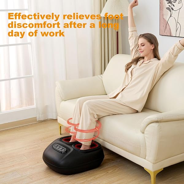 LINGTENG FOOT MASSAGER, HEATED FOOT MASSAGER, FOOT MASSAGE WITH 3 MODES, 3 INTENSITY LEVELS, 15-MIN TIMER, BIRTHDAY GIFTS FOR WOMEN MEN, FATHER DAY GIFTS, SIZE UP TO 13″