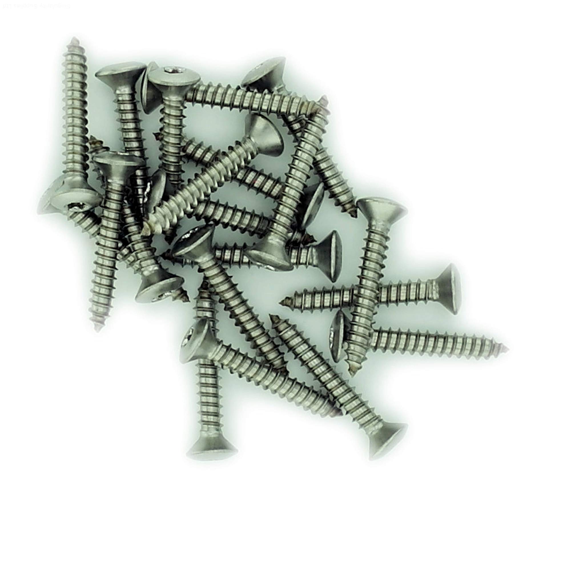 No.4 x 0.975 (2.9mm x 25mm) TX Raised Countersunk Self-Tapping Screw - Stainless Steel (A2) (Pack of 20) — image 1