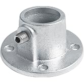4 PCS Structural Railing Flange Pipe Base, Fits 1-1/4" (OD 1.660") Pipe | Set Screw