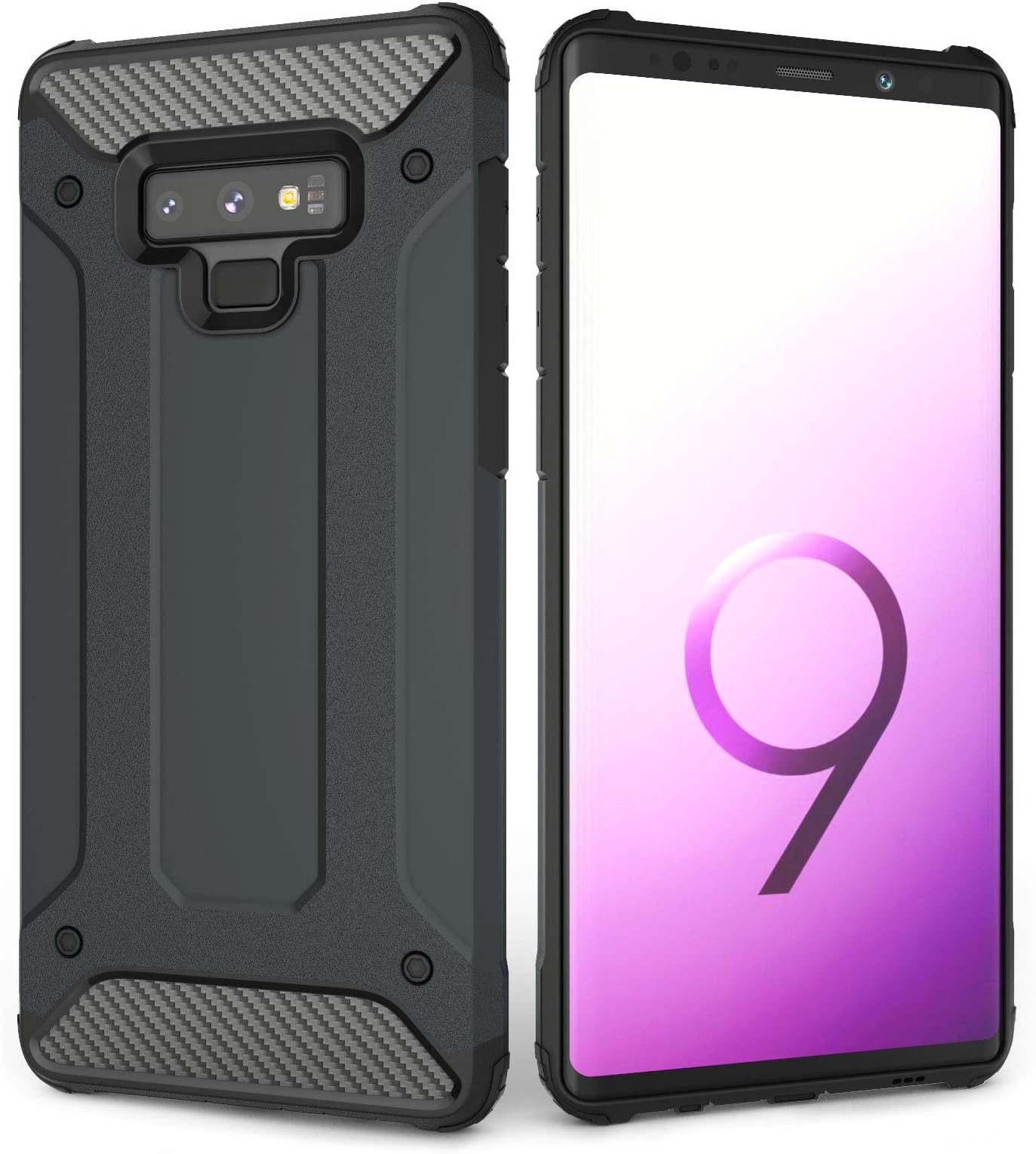 Caseflex Samsung Galaxy Note 9 Case, Reinforced [ShockProof] Flexible Inner Hard Outer Bumper Full Body Protective Cover for Samsung Galaxy Note9 - Steel Blue - CS000091SA