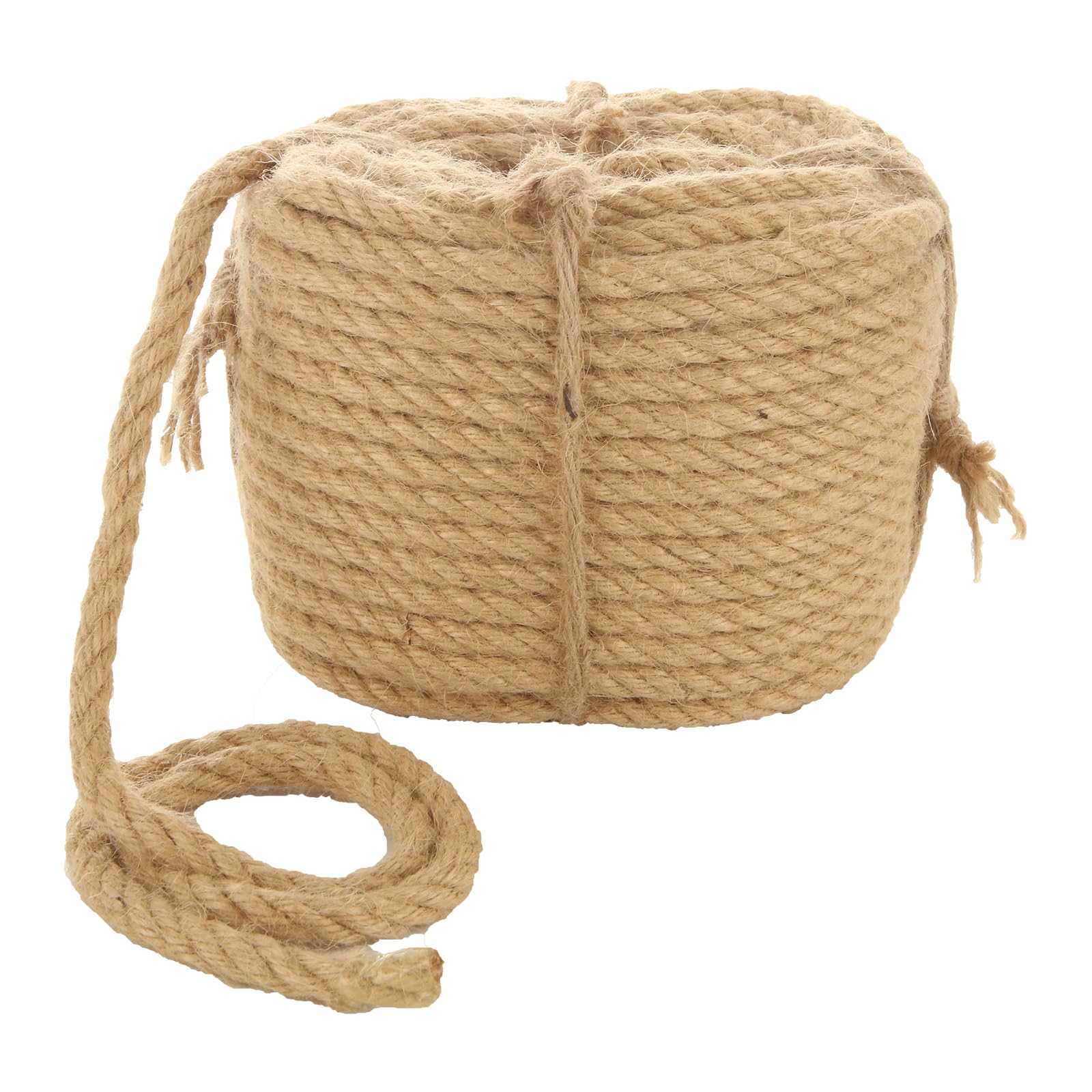 ASelected 30M X 10Mm Natural Jute Rope Sisal Rope For Cat Scratcher or Garden Bundling, Repair Cat Tree