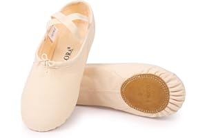 OLORA Women's Ballet Shoes Canvas Dance Slippers Yoga Practice Shoes for Girls/Adults