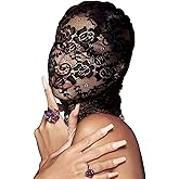 HOMELEX 1 Piece Sexy Lace Mask Full Face Masquerade Hollow Out See Through Lace Hood