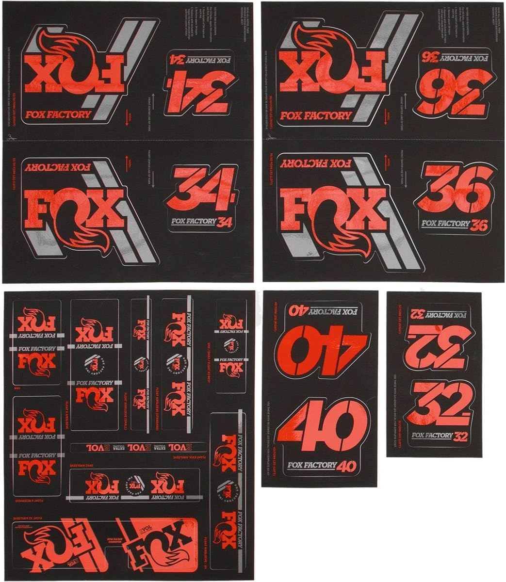 Fox Racing Shox Heritage Fork and Shock Decal Kit Orange, One Size