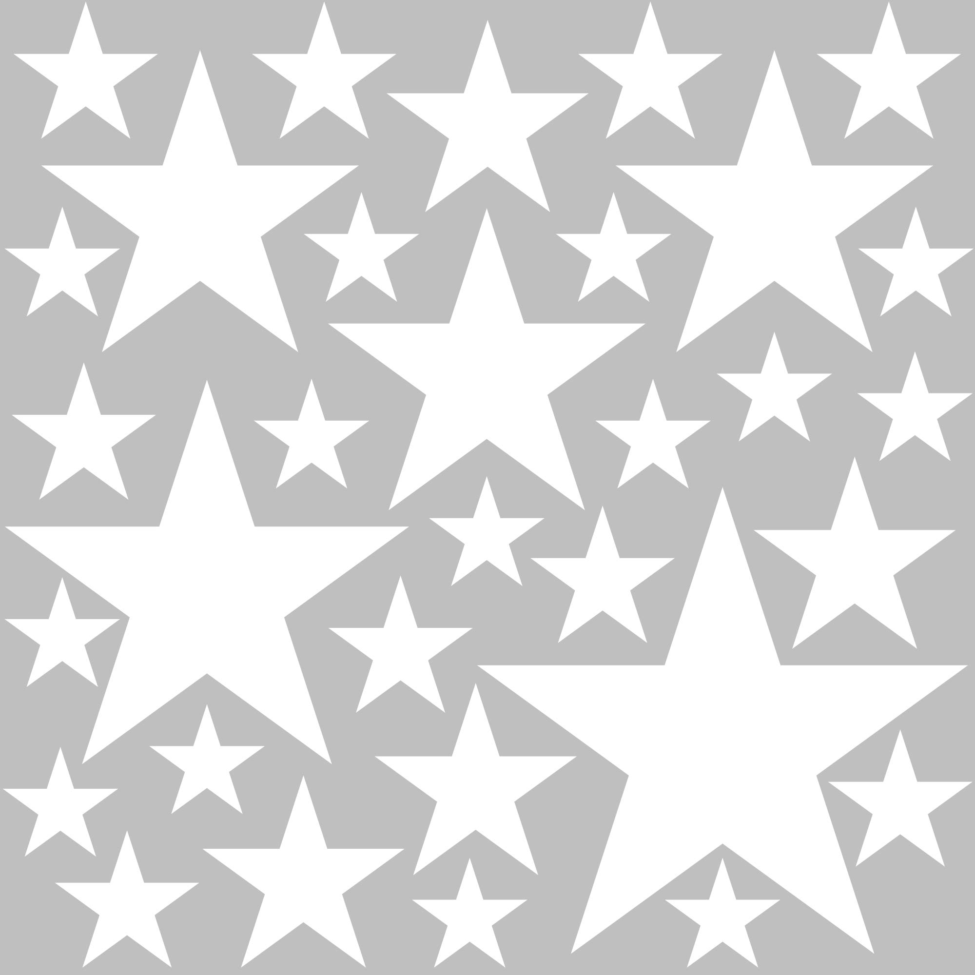 PREMYO Set of 32 Star Wall Stickers Kids - Nursery Decor Easy to Apply - Decals for Bedrooms for Girls Boys White