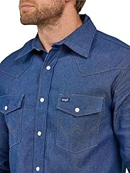 Wrangler Mens Cowboy Cut Western Long Sleeve Snap