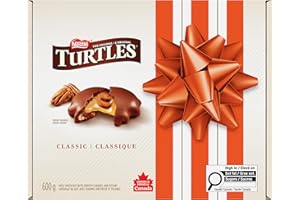 TURTLES Gift Box, Smooth Caramel & Crunchy Pecans Draped In Rich Chocolate, Prepared In Canada, Gluten-Free, 600 g