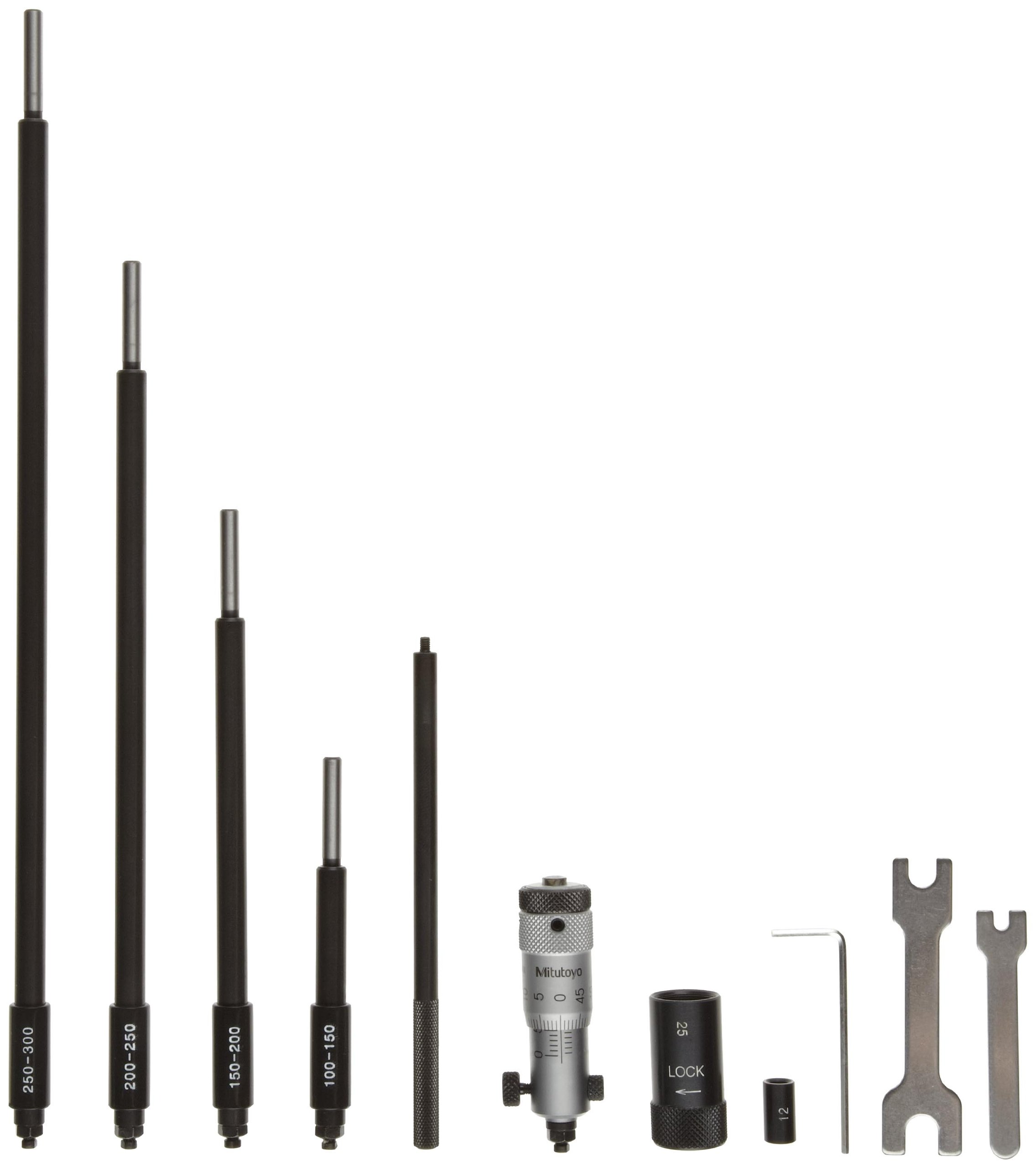 Mitutoyo 141-206 Inside Micrometer, Interchangeable Rods