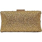 HUANG ZHUANG Sparkly Elegant Crystal Clutch Solid Rhinestone Handbags For Women Party Purse Bridal Prom Bag | Sparkly, Elegant, Crystal, Solid, Rhinestone, Party