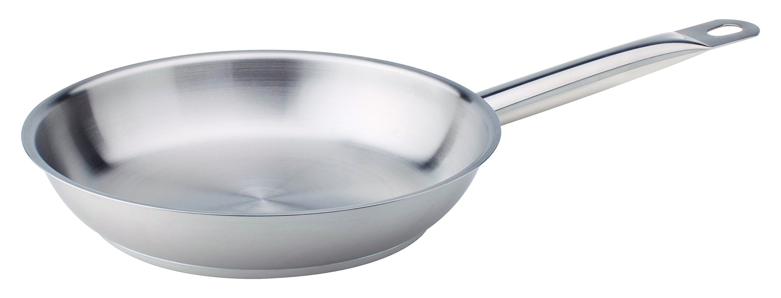 Pentole Agnelli Stainless Steel Frying Pan With A Steel Tube Handle, Diameter 32 Cm.