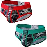 JOCKMAIL Men's Underwear Briefs Men's Sexy Briefs Breathable Comfortable Mesh Underwear Men's Low Rise Briefs