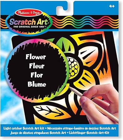 Melissa Doug 15888 Kit Di Disegni Prendiraggi Scratch Art Fiore Amazon It Giochi E Giocattoli